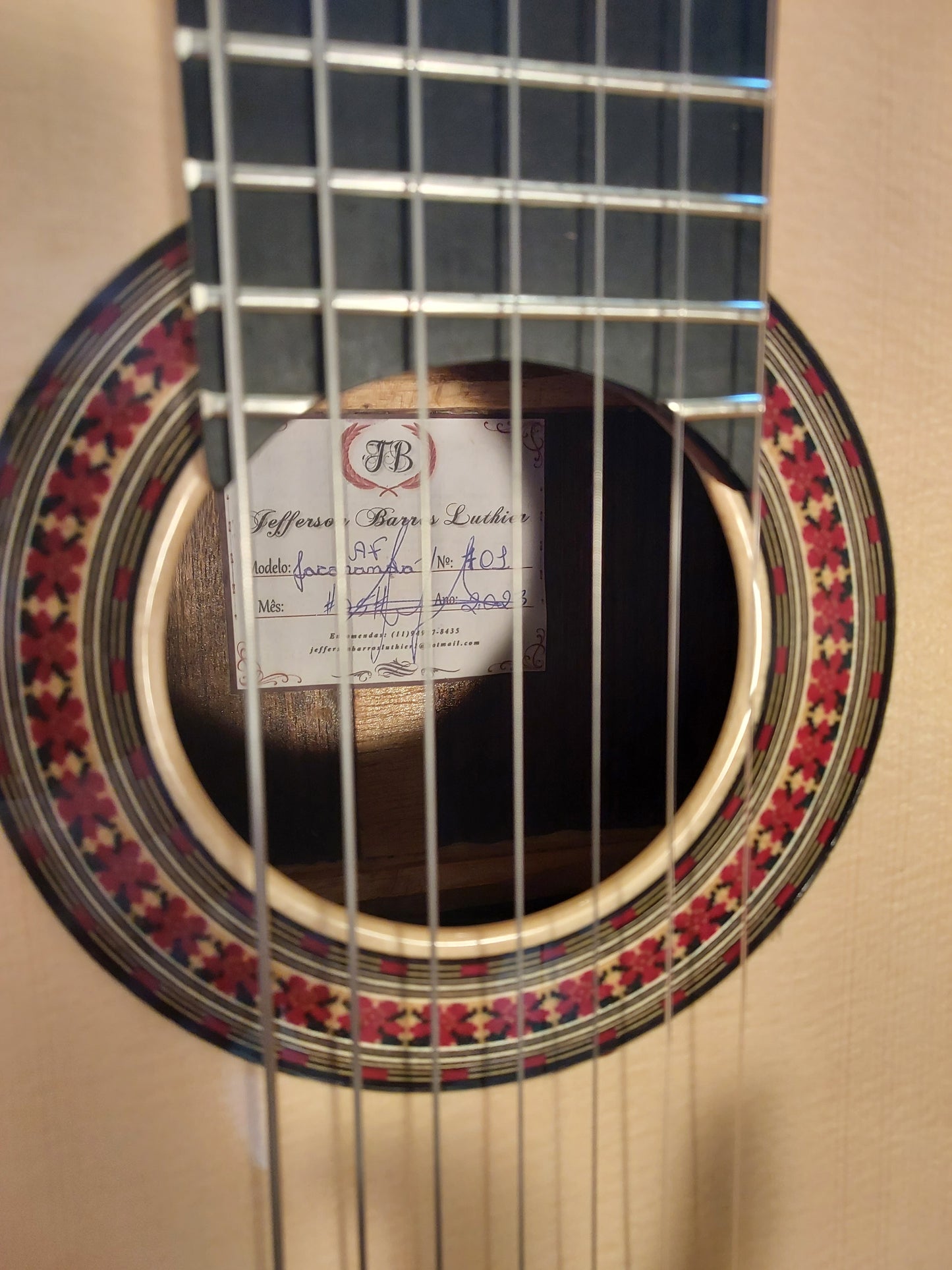 Jefferson Barros 7-String Guitar, (steel strings) 2023 SOLD