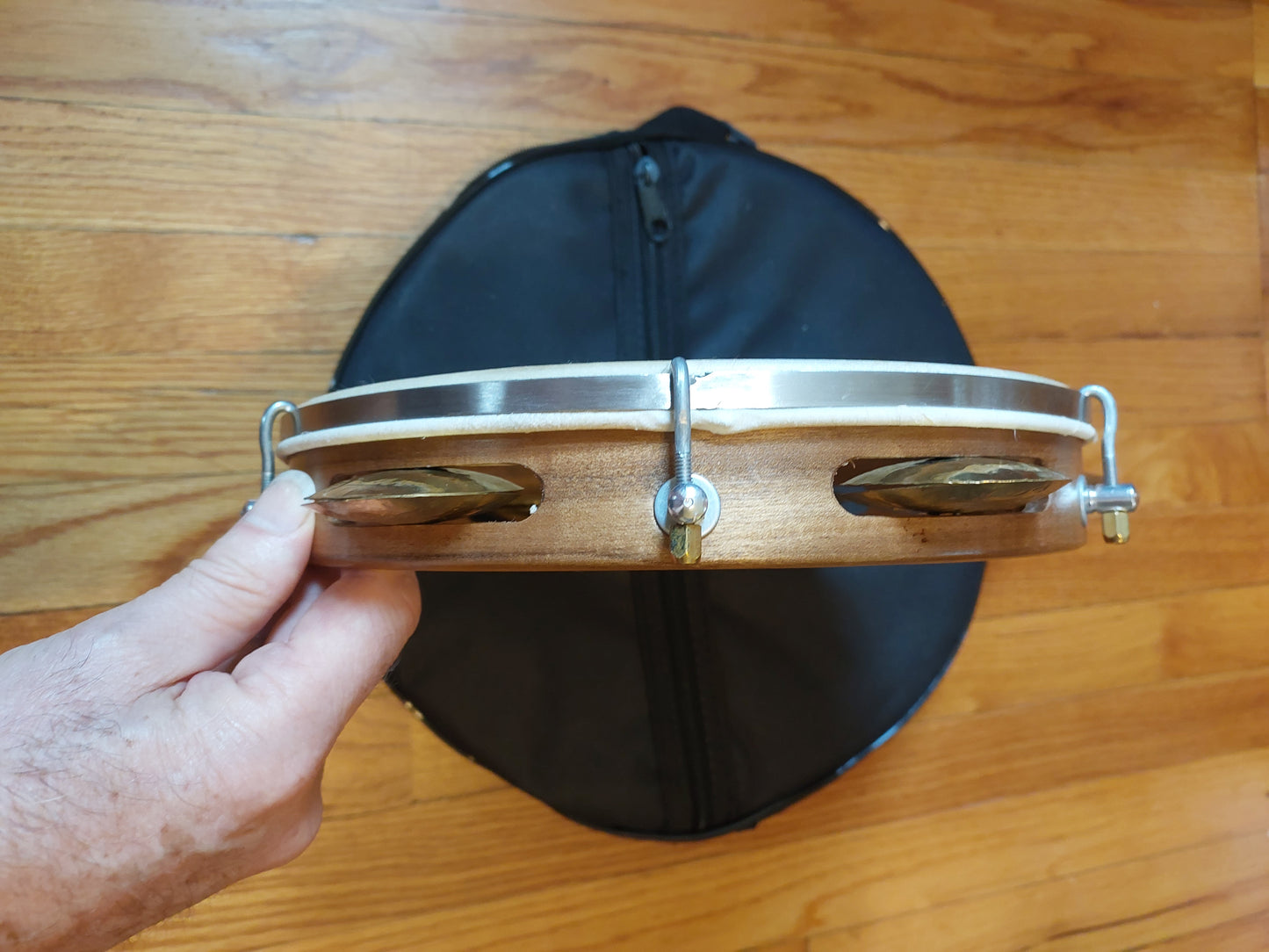 (P8) Dyorman 10" Pandeiro (Brass platinelas)