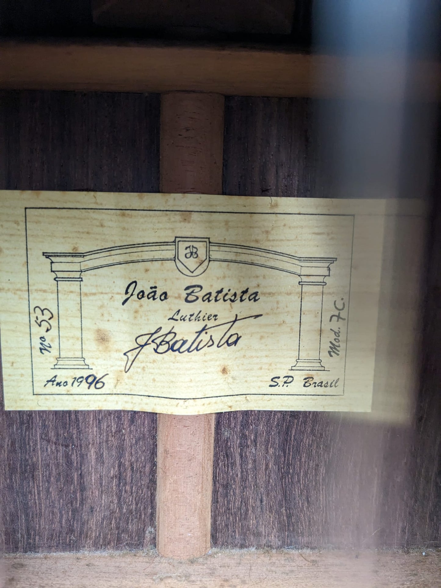 JB 7-String Guitar (nylon strings), 1996 (Sold)