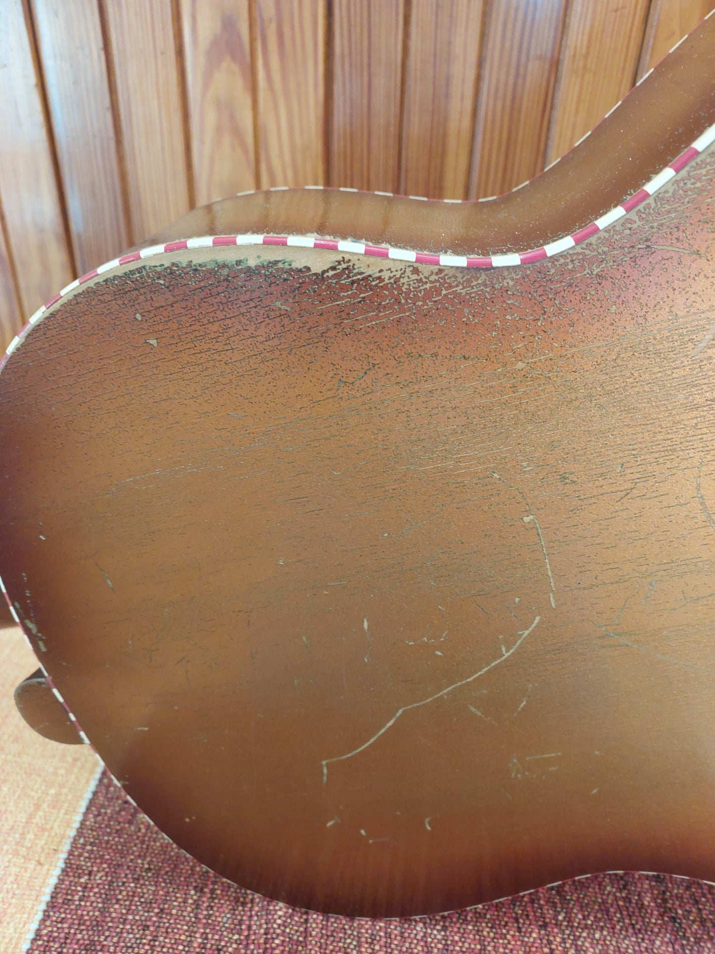 (D1) 1950s 6-string Del Vecchio acoustic resonator guitar (red/gold sunburst)