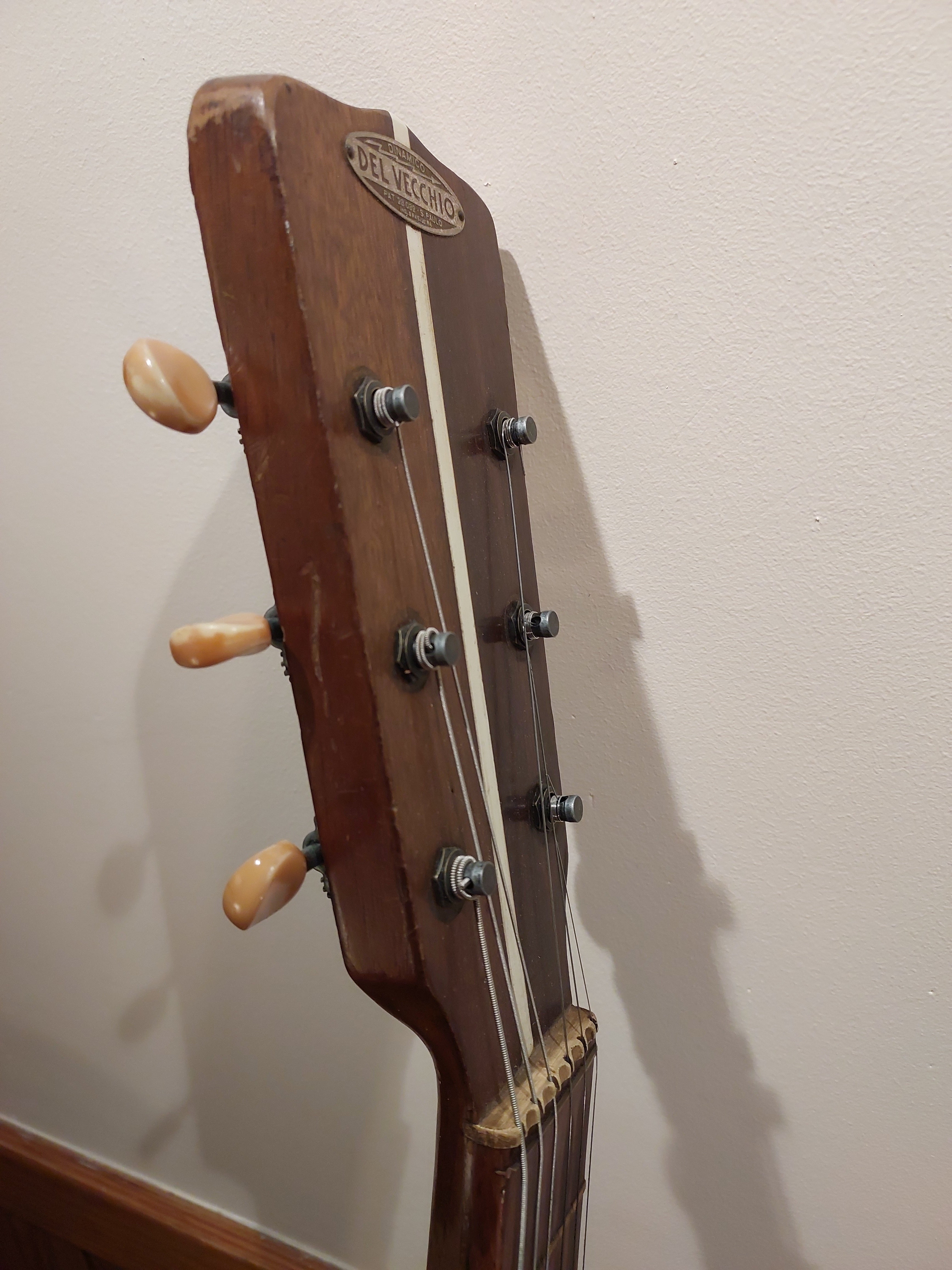 (D2) 1950s 6-string Del Vecchio acoustic/electric resonator guitar (brown  sunburst)