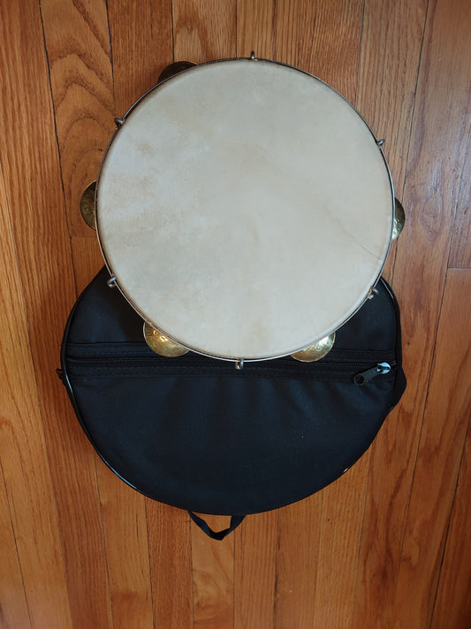 (P8) Dyorman 10" Pandeiro (Brass platinelas)
